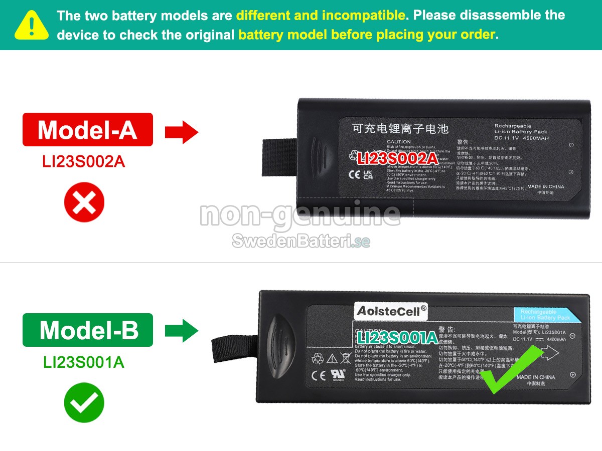 batteri till Mindray WATO EX-35