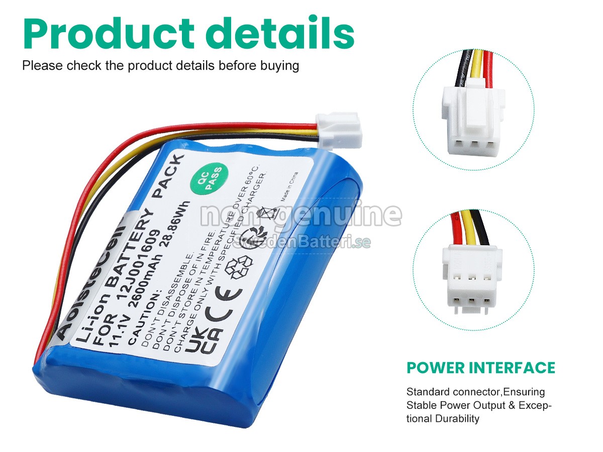 batteri till Moneual 12J001609