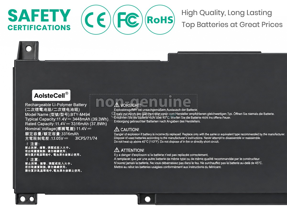 batteri till MSI MODERN 14 C12M-668FR