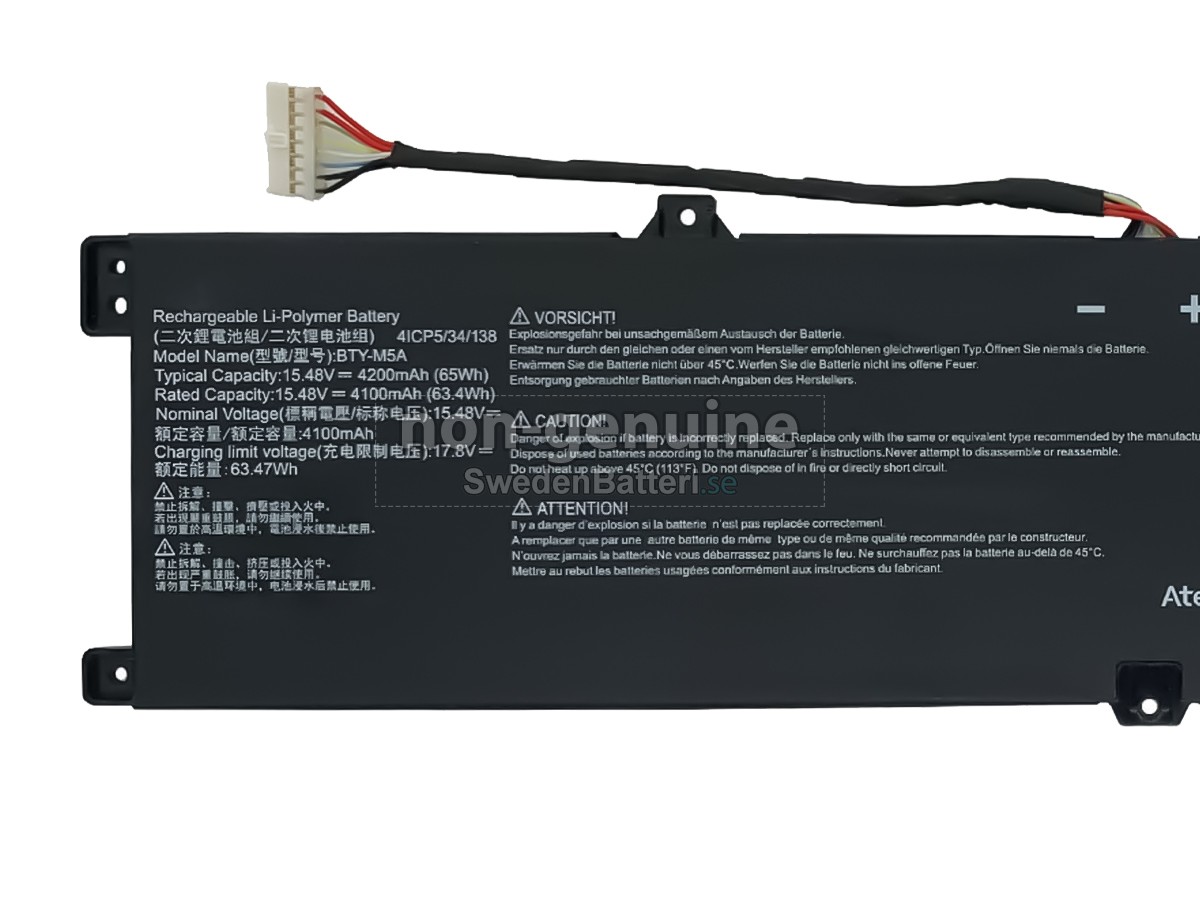 batteri till MSI CREATOR M16 HX C14VEG-446SP