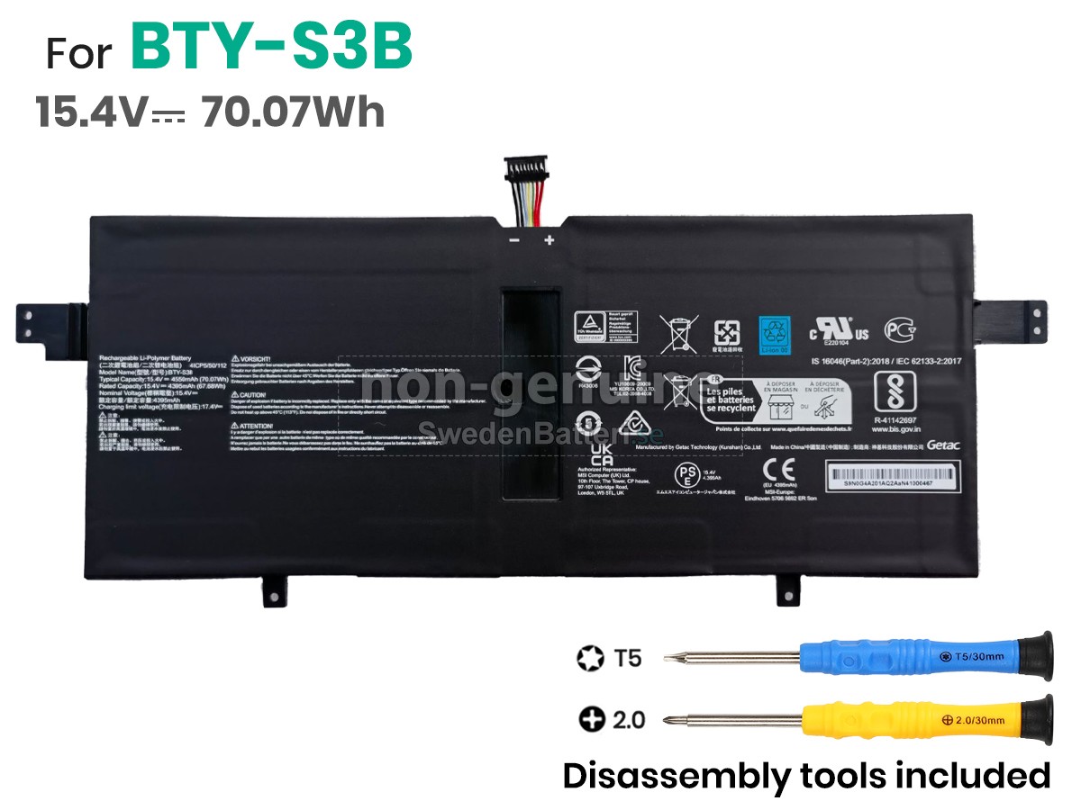 batteri till MSI SUMMIT E13 FLIP EVO A13MT-200FR