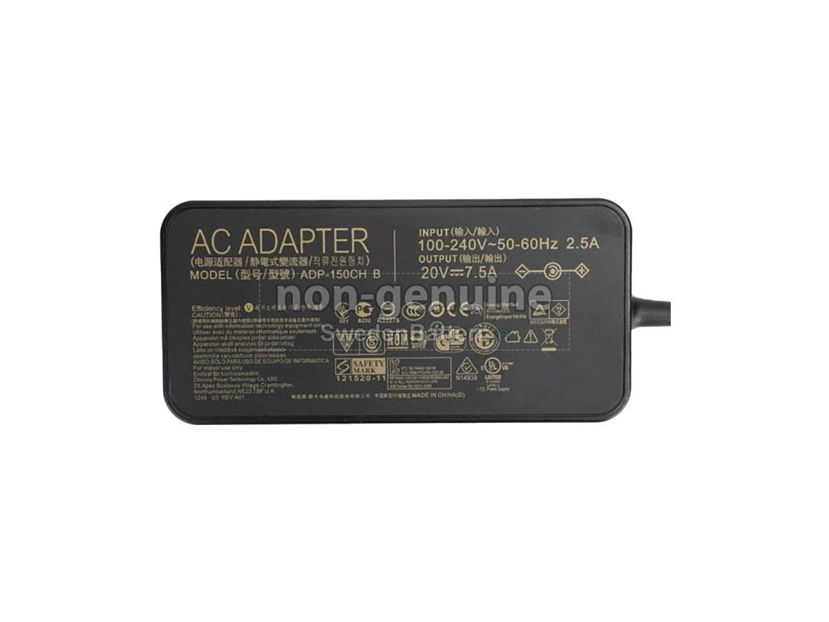 Asus 20V 7.5A 150W 4.5*3.0MM Laddare Nätadaper
