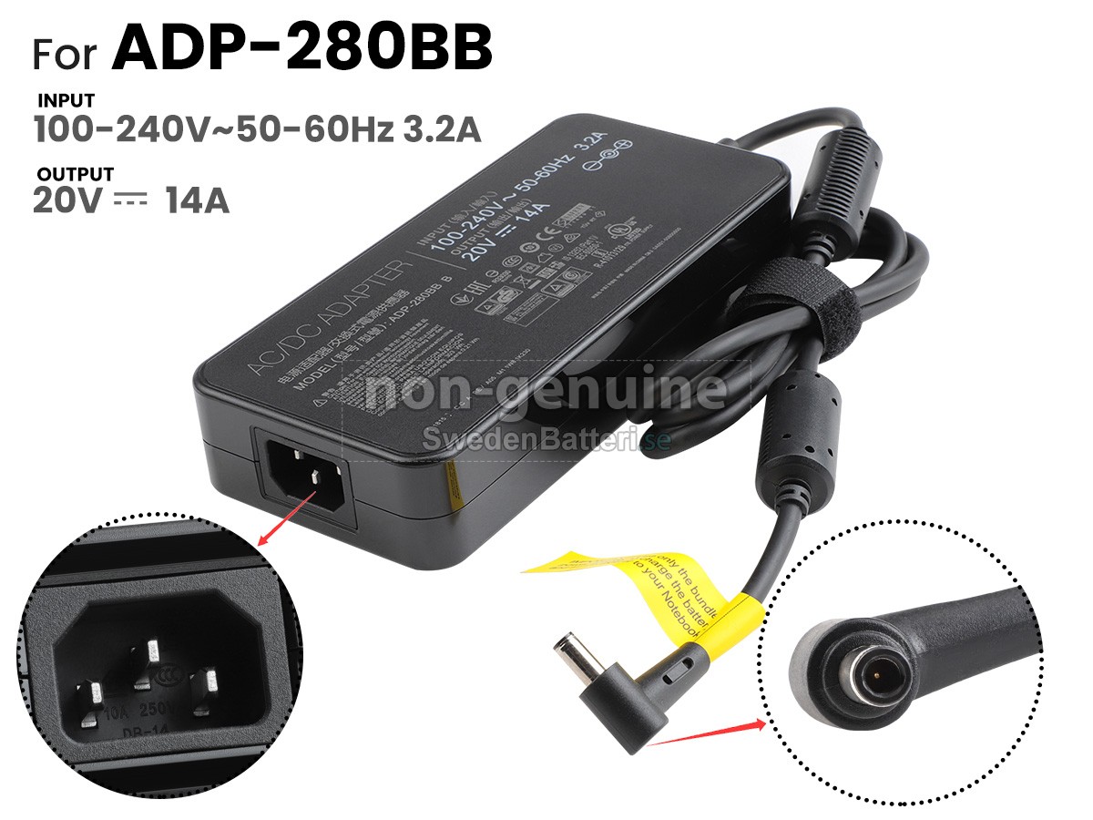 Asus 0A001-00800600 Laddare Nätadaper