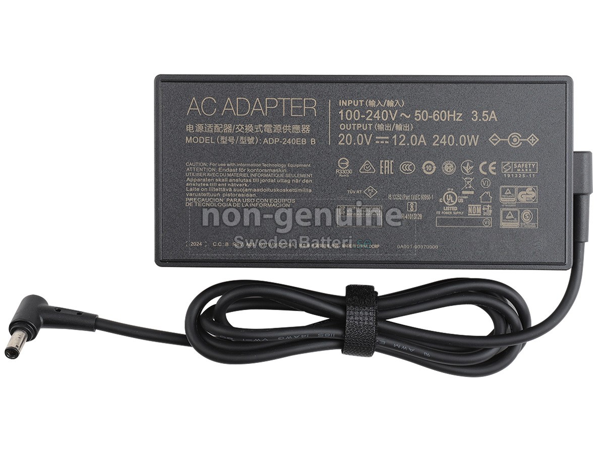 Asus 20V 12A 240W 6.0*3.7MM Laddare Nätadaper
