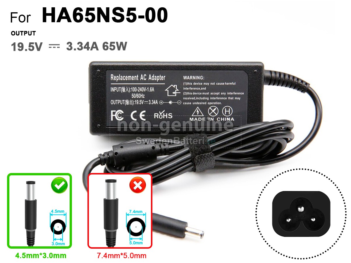 Dell HA65NS5-00 Laddare Nätadaper