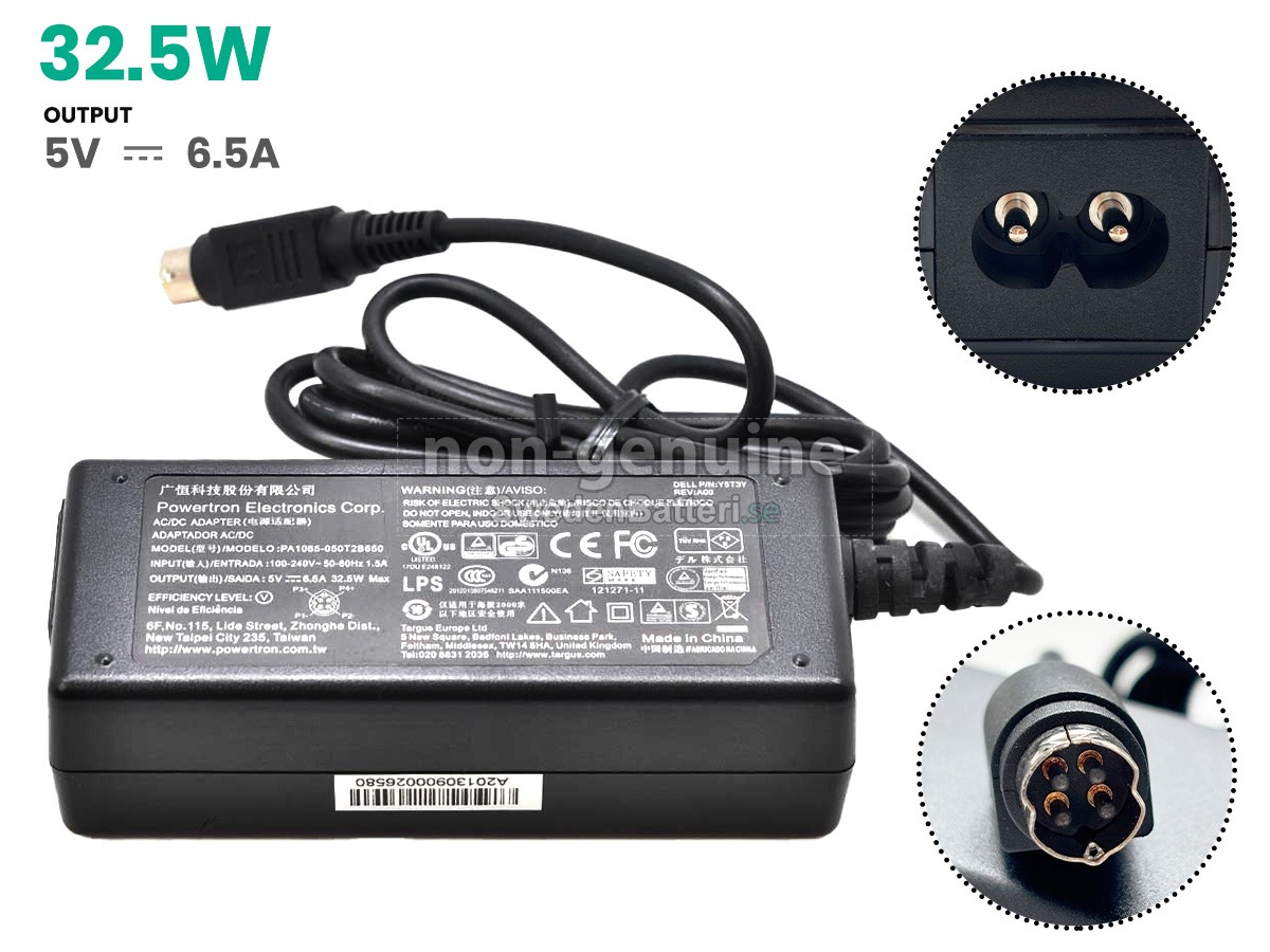 Dell Y5T3Y Laddare Nätadaper