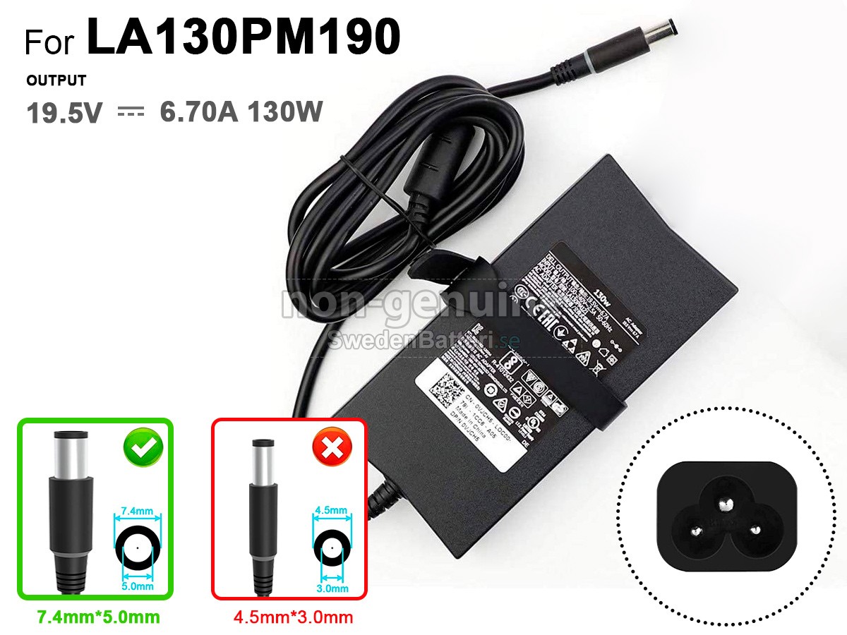 Dell 3JF3H Laddare Nätadaper