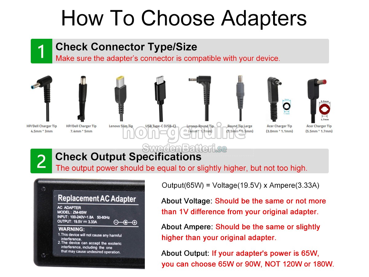 Lenovo 20V 8.5A 170W USB Laddare Nätadaper