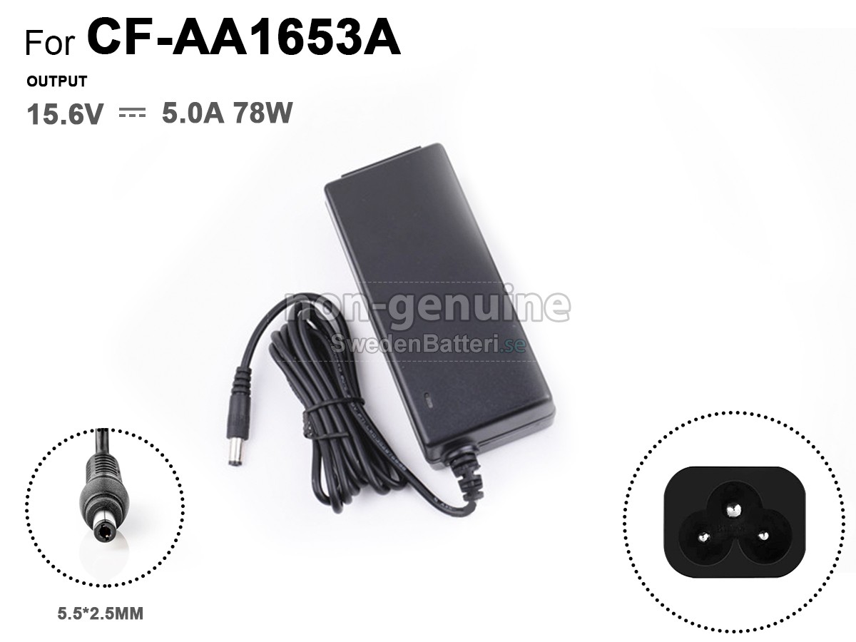 Panasonic 78W 15.6V 5A 5.5*2.5MM Laddare Nätadaper