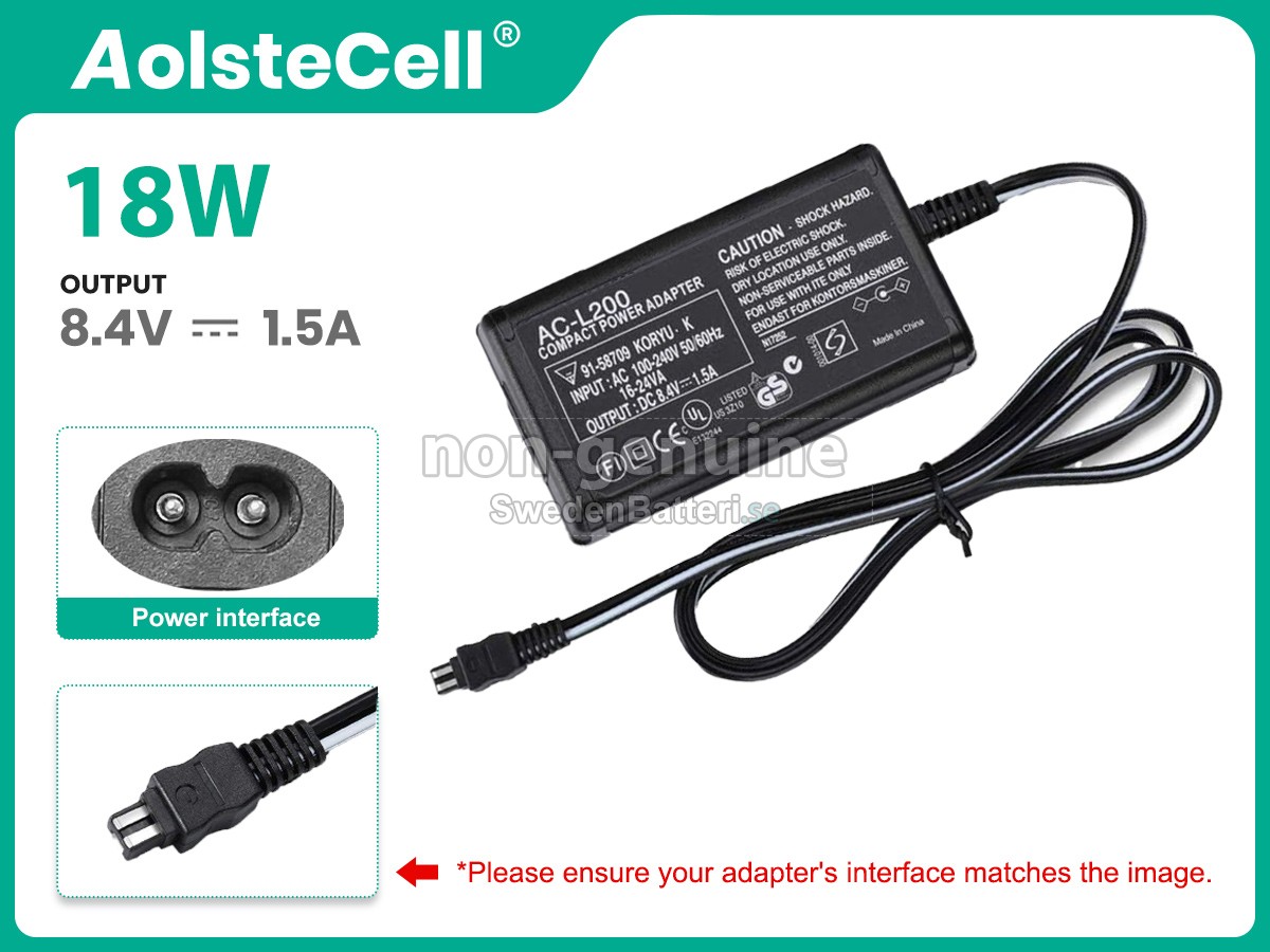 Sony HDR-CX Laddare Nätadaper