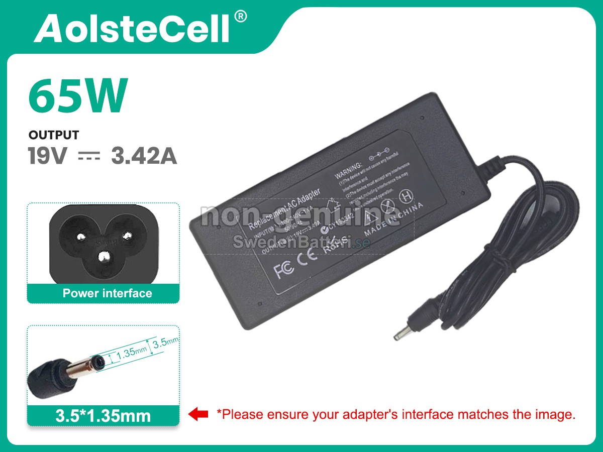 Toshiba C50-H-112 Laddare Nätadaper