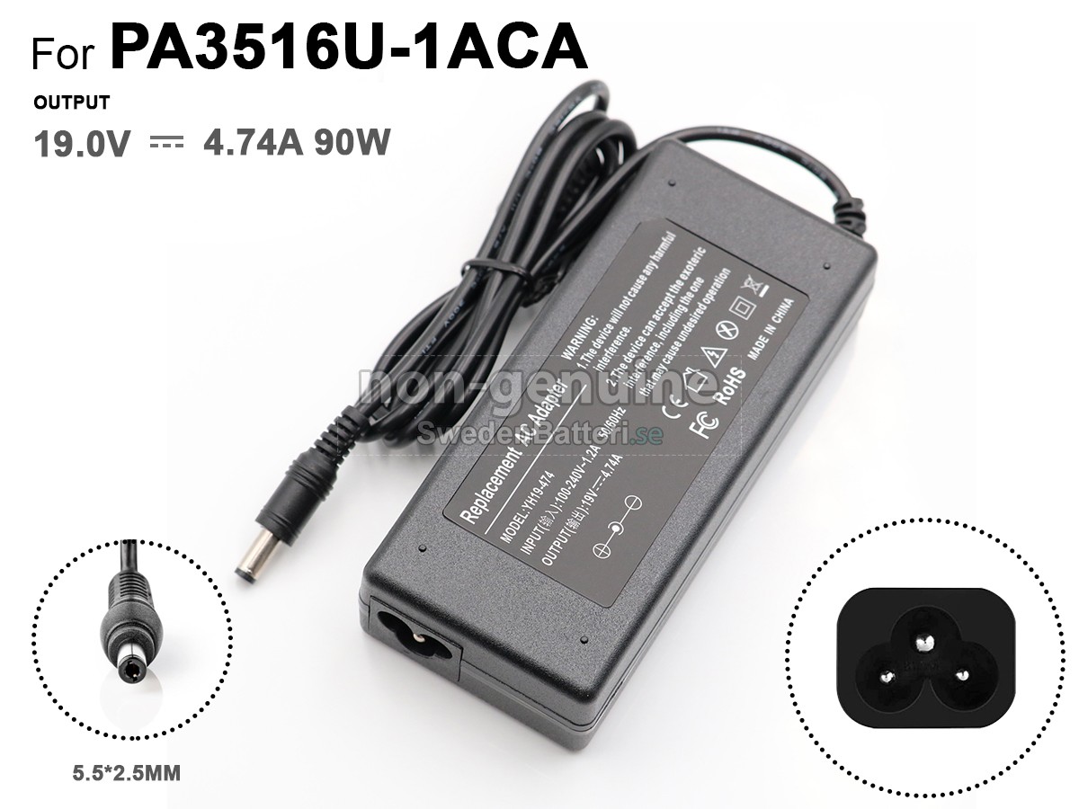 Toshiba 90W 19V 4.74A 5.5*2.5MM Laddare Nätadaper