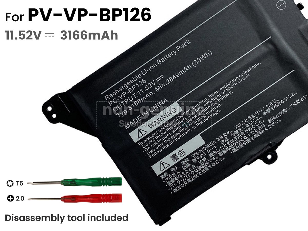 batteri till NEC PC-VP-BP126(3ICP4/43/110)