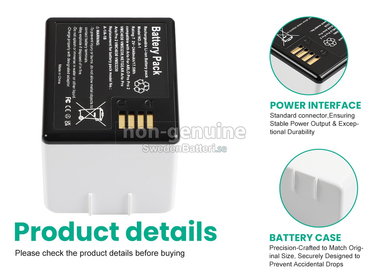 batteri till Netgear ARLO PRO