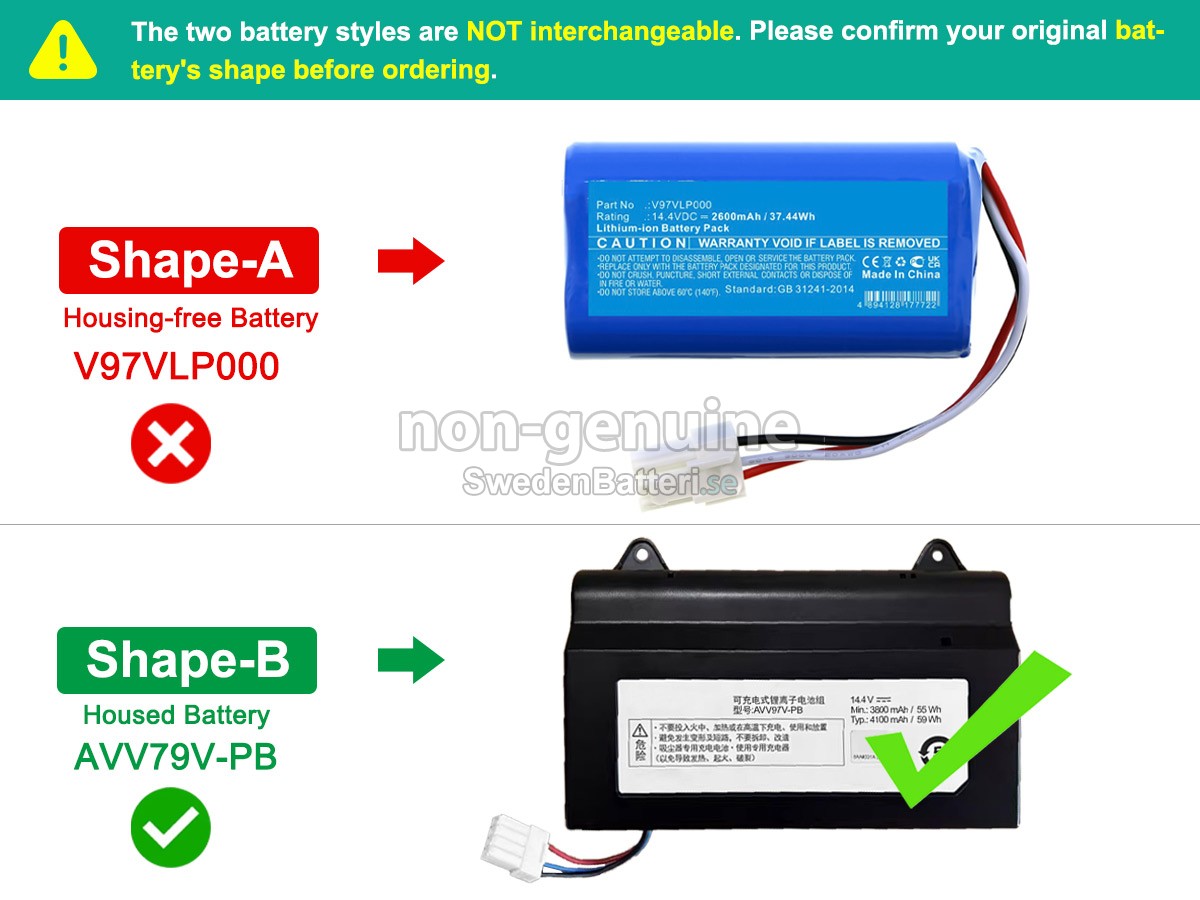batteri till Panasonic MC-RS877