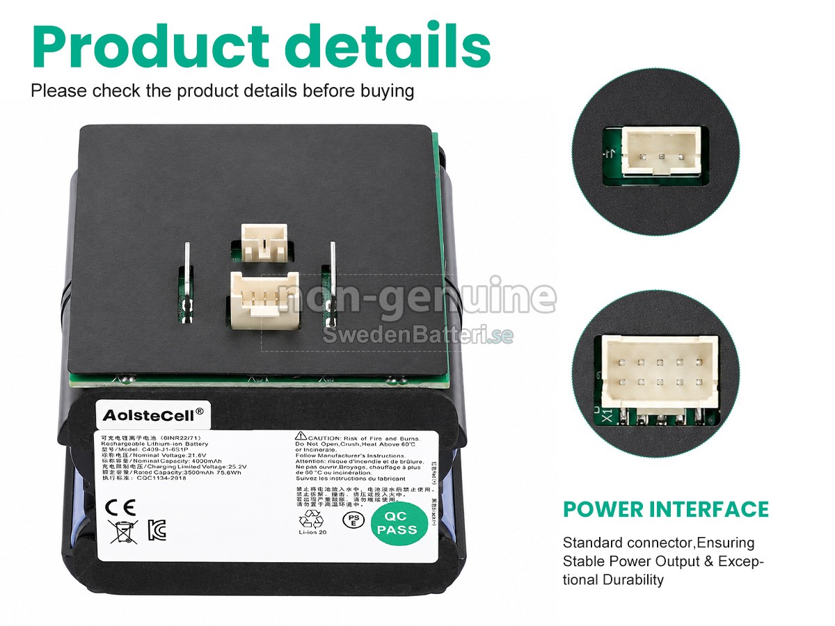 batteri till Roidmi C409-J1-6S1P