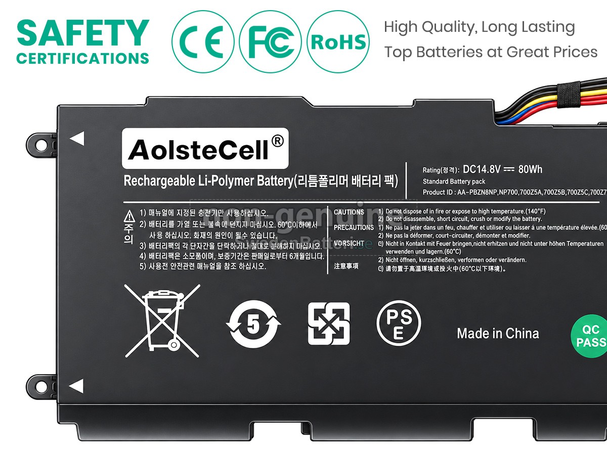batteri till Samsung NP700Z7C-S04DE