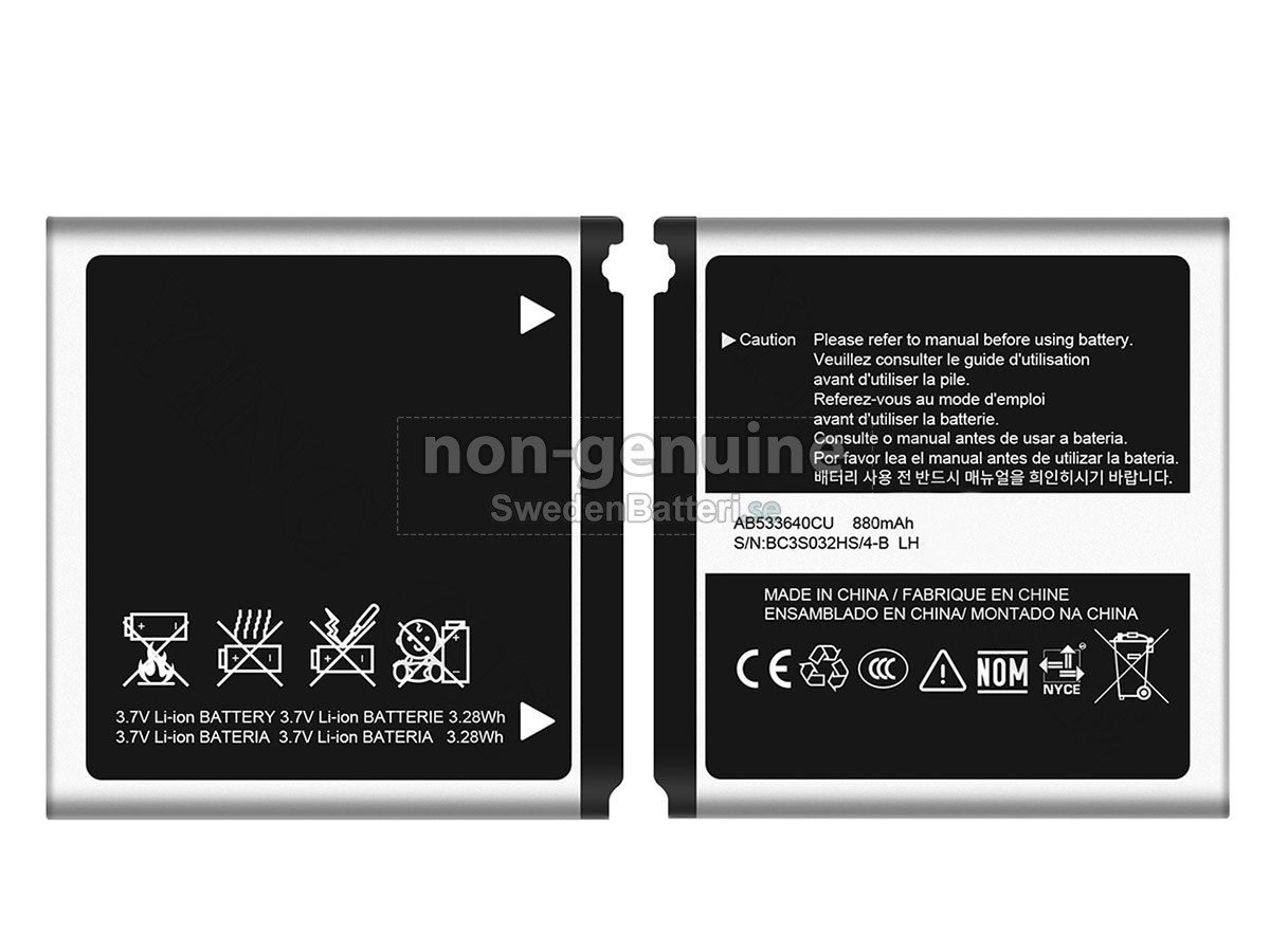 batteri till Samsung AB533640CU