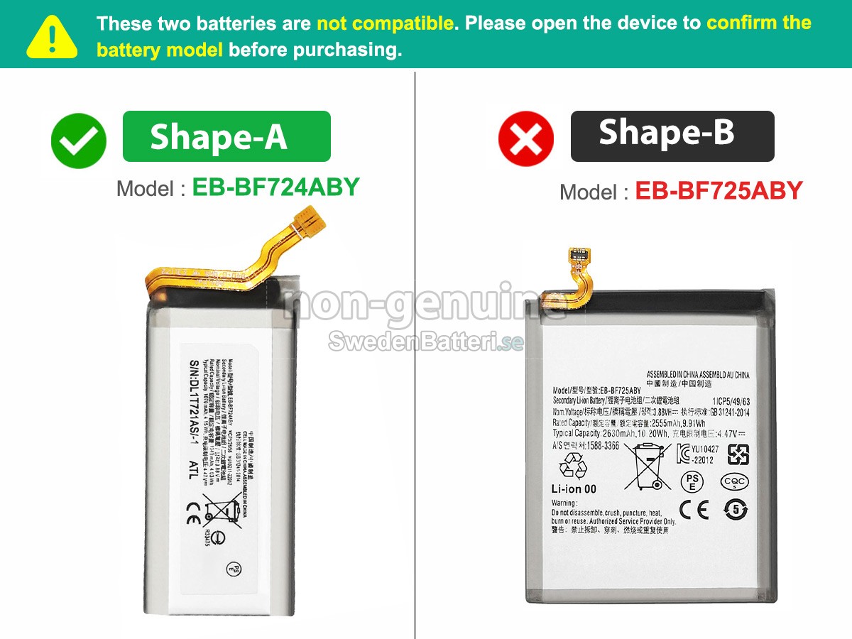 batteri till Samsung GALAXY Z FLIP4 SM-F721U