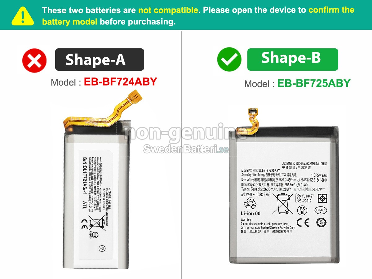 batteri till Samsung GALAXY Z FLIP4 SM-F721U
