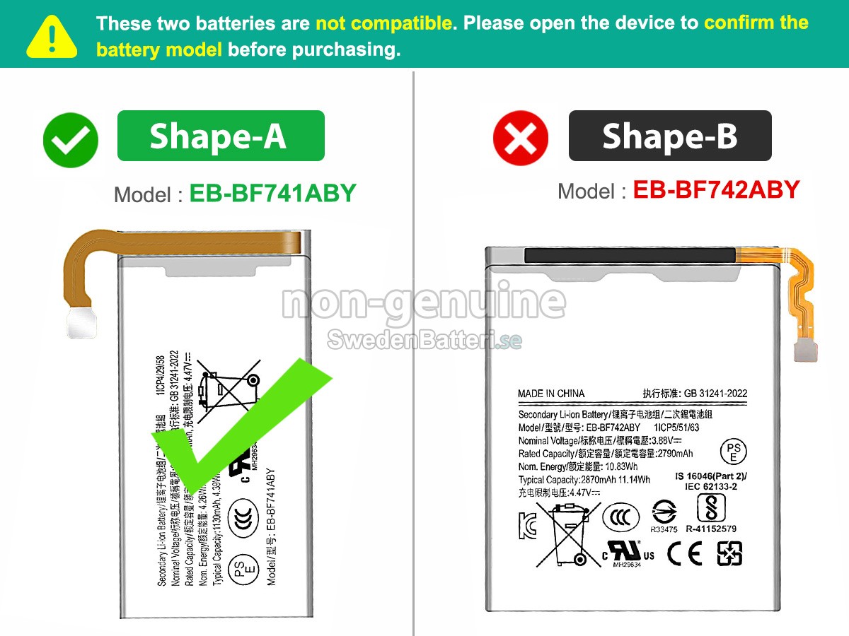 batteri till Samsung Z FLIP 6