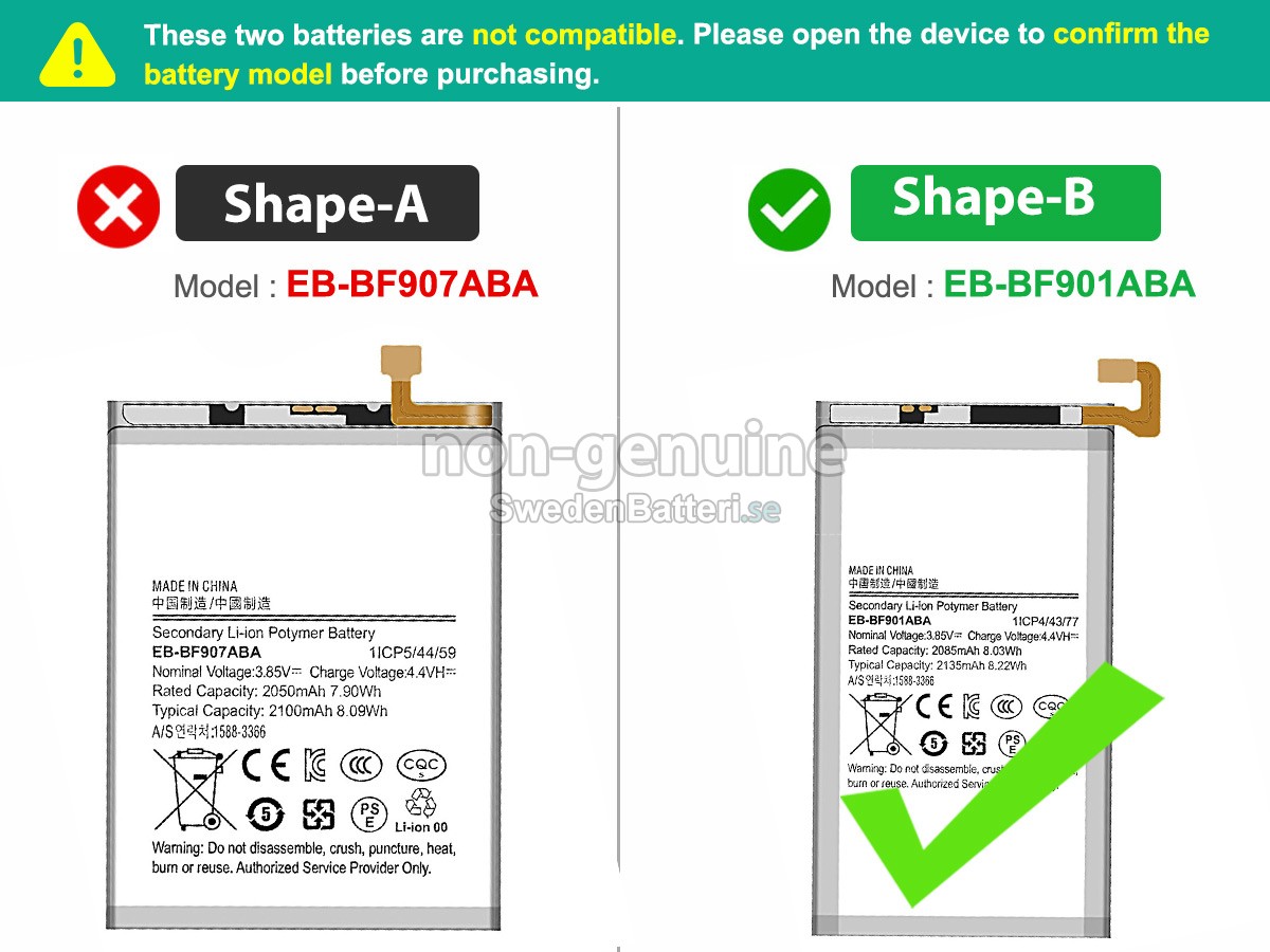 batteri till Samsung W2020
