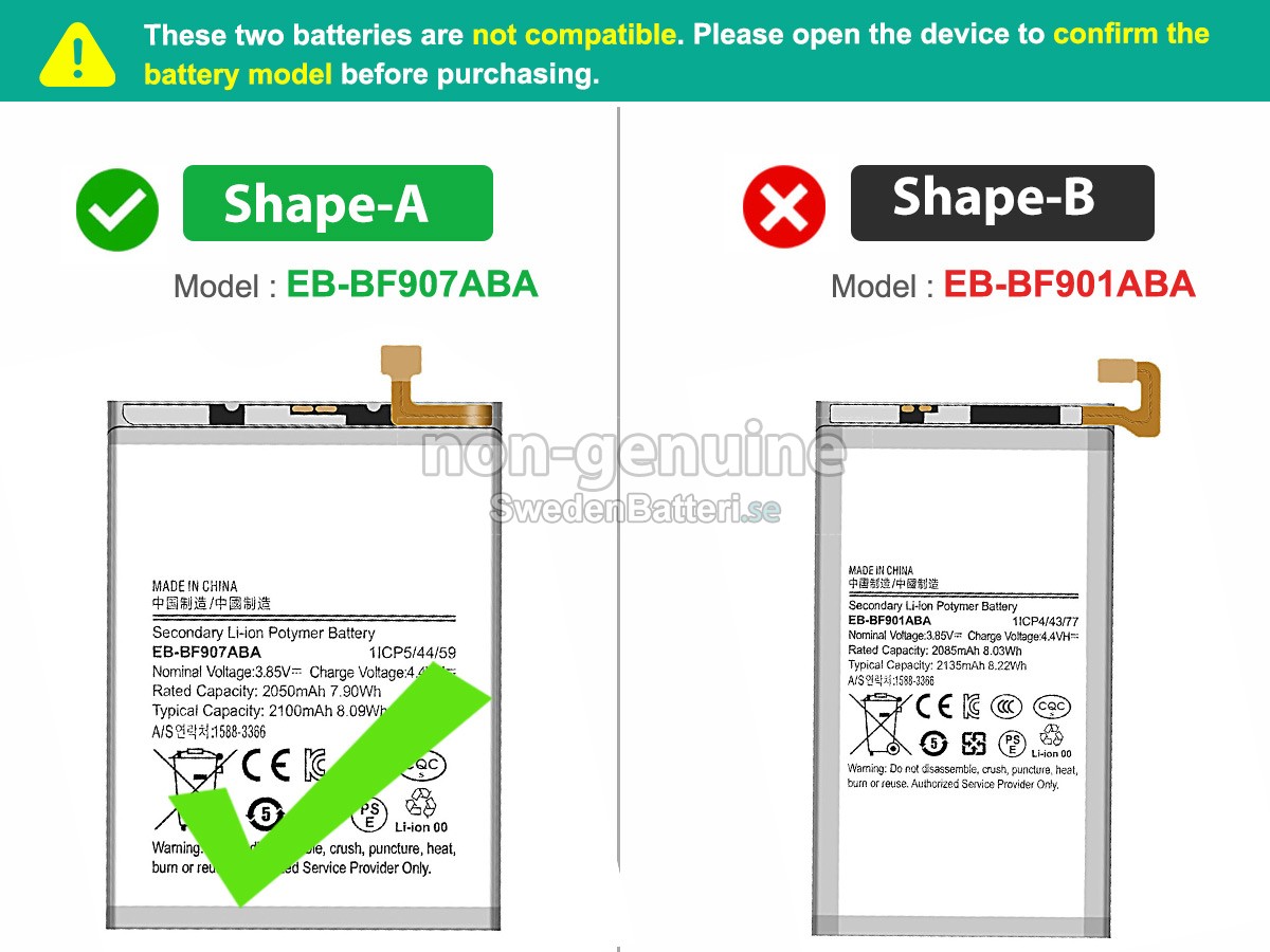 batteri till Samsung W2020