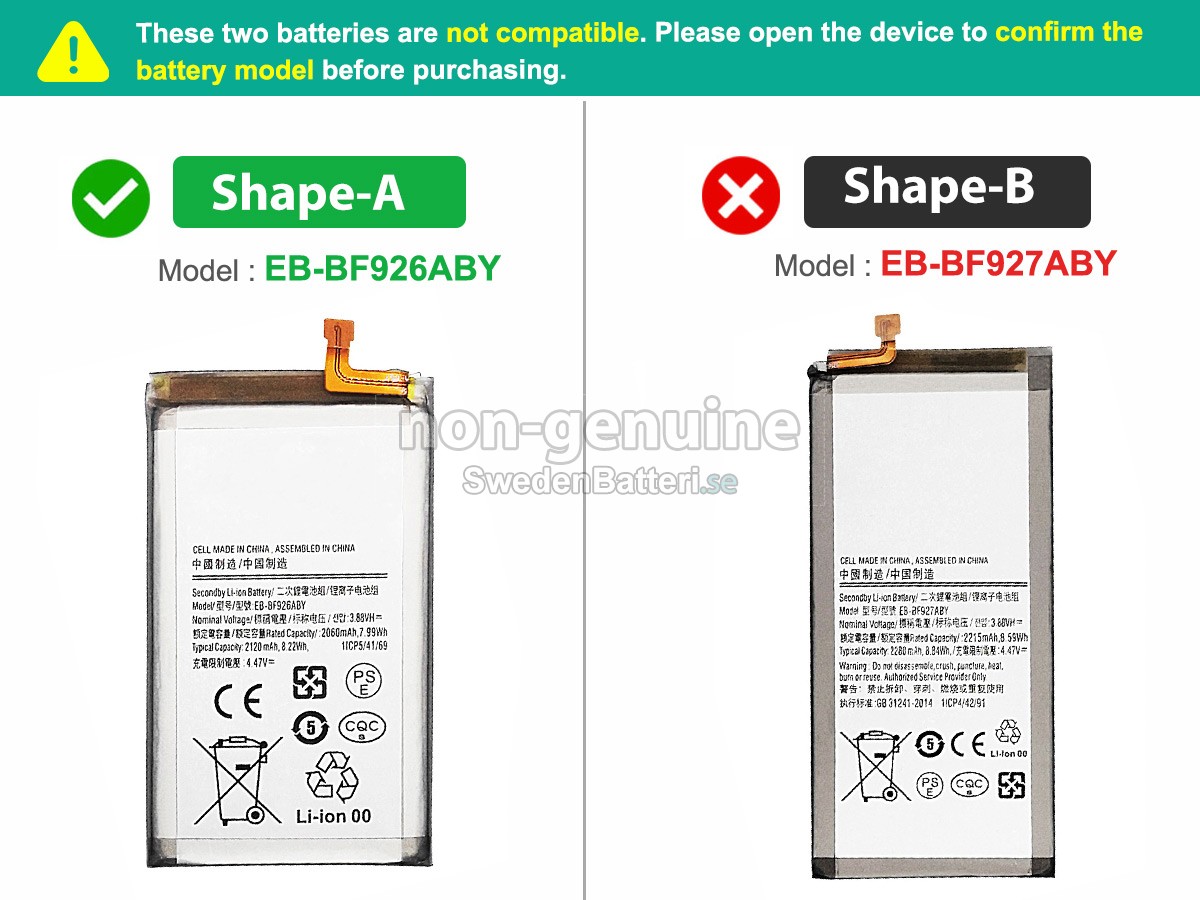 batteri till Samsung GALAXY Z FOLD 3 5G 7.6INCH SM-F9260