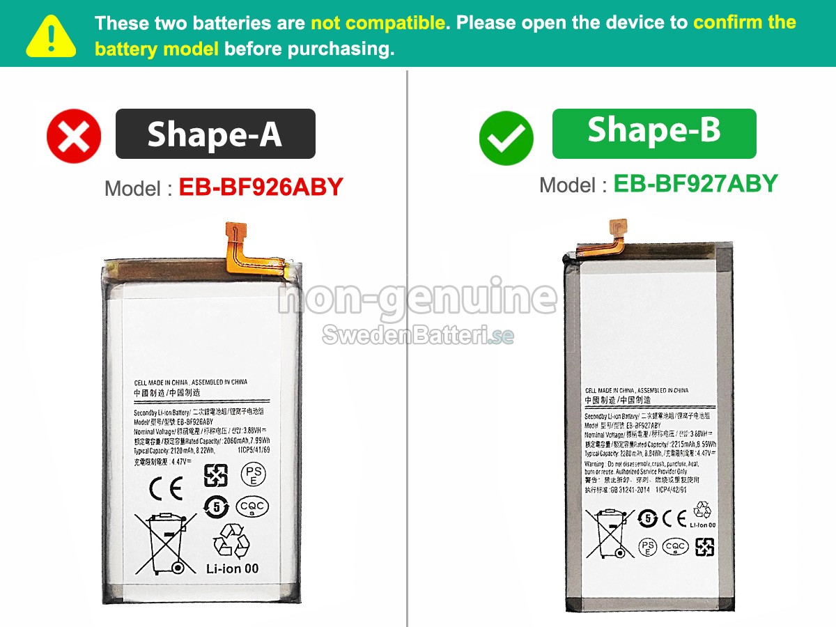 batteri till Samsung GALAXY Z FOLD 3 5G 7.6INCH SM-F9260