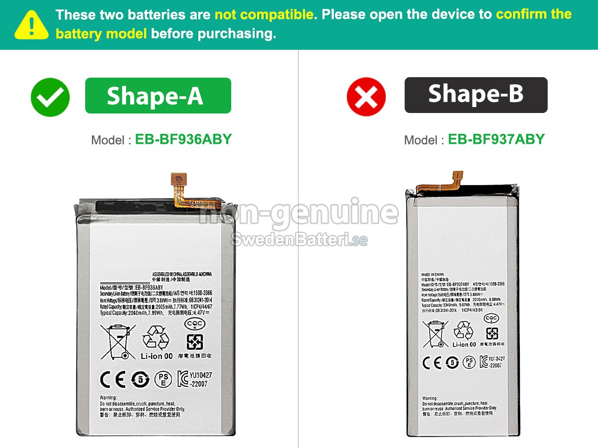 batteri till Samsung GALAXY Z FOLD 4 SM-F936W