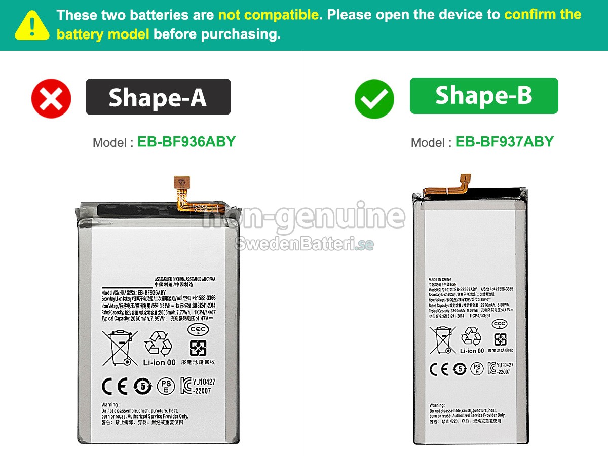 batteri till Samsung GALAXY Z FOLD 4 SM-F936W