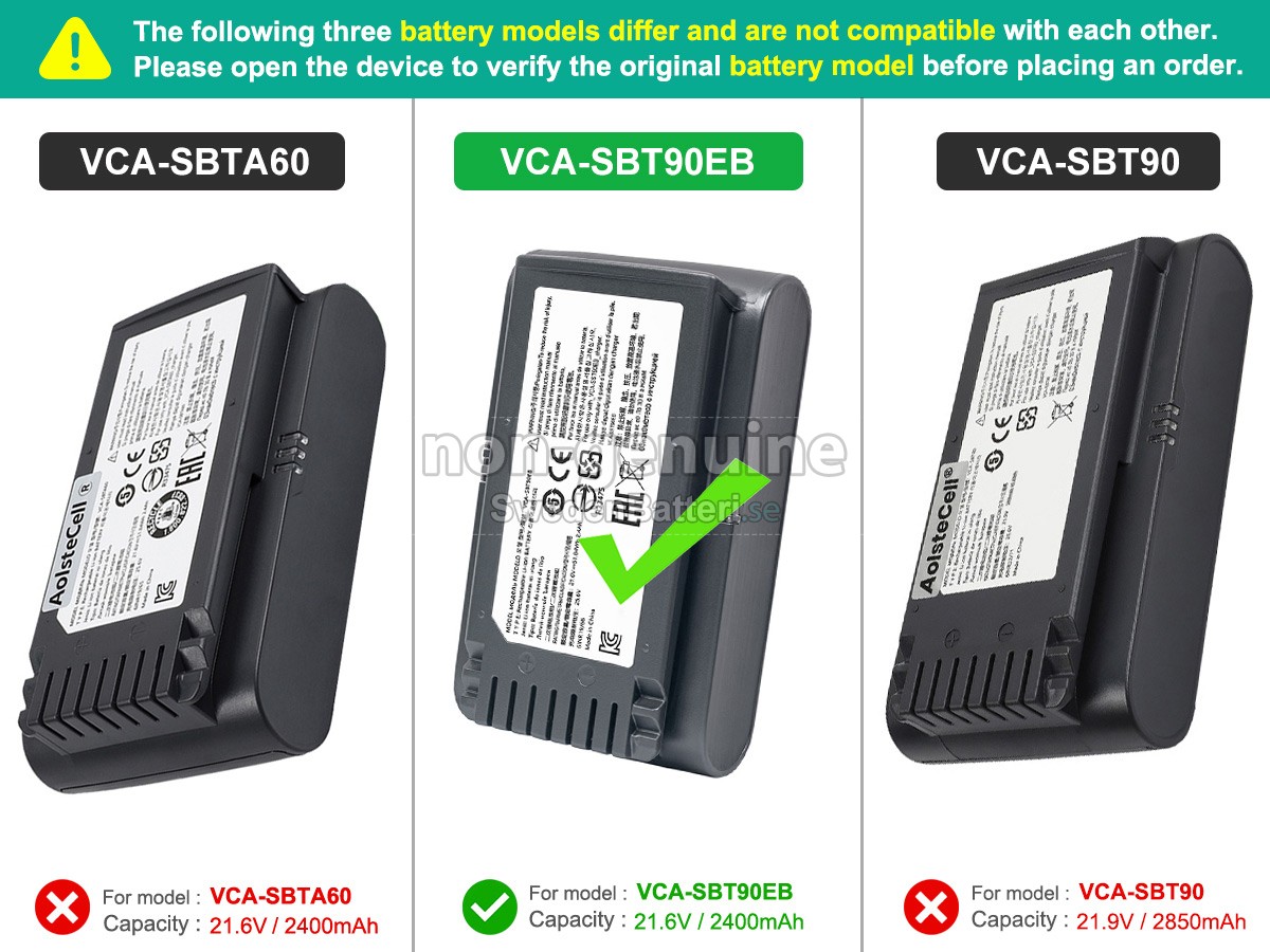 batteri till Samsung VS20T7511T5/AA