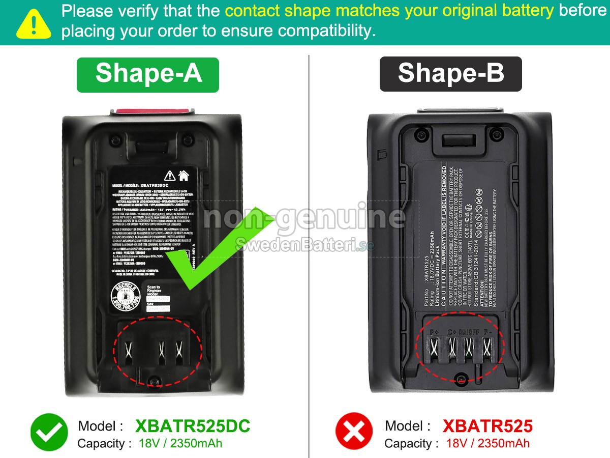 batteri till Shark IW1111