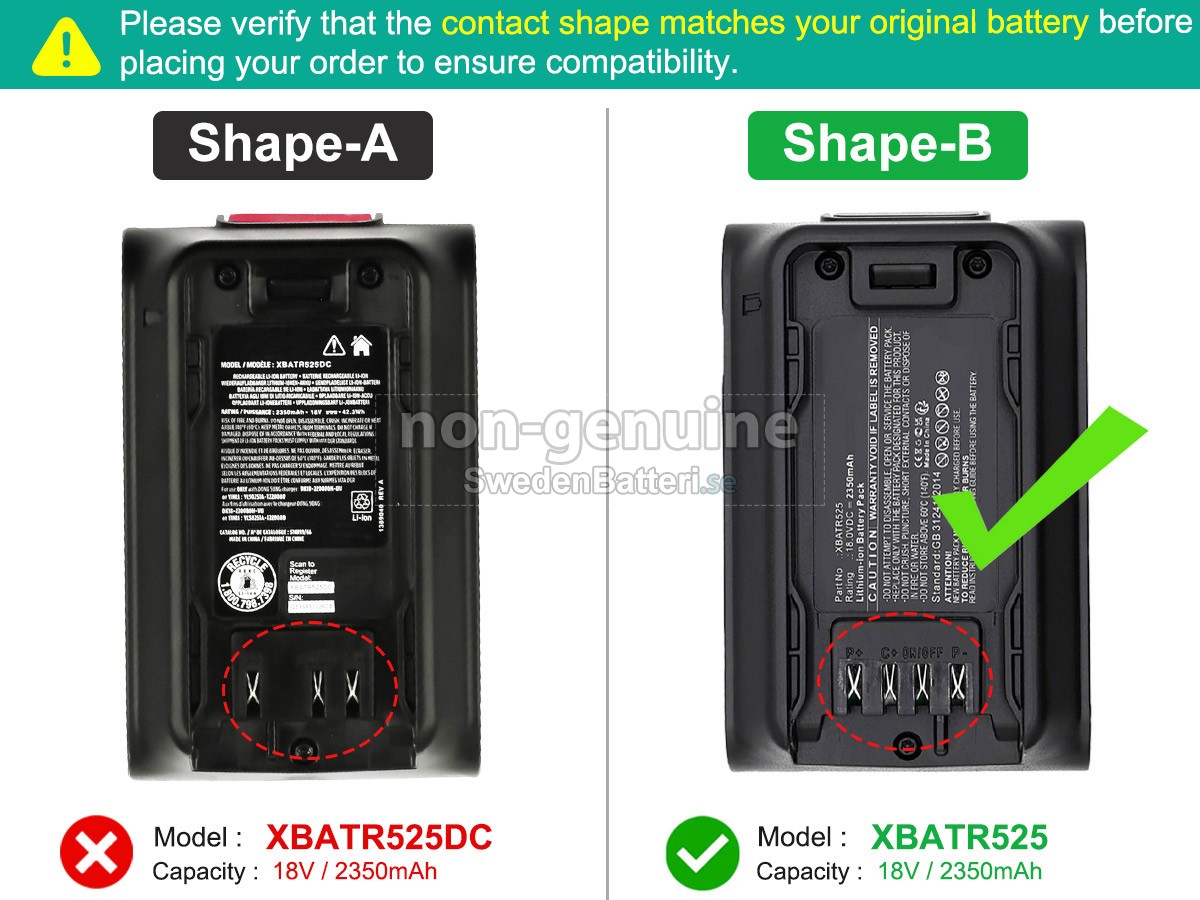 batteri till Shark IW1111