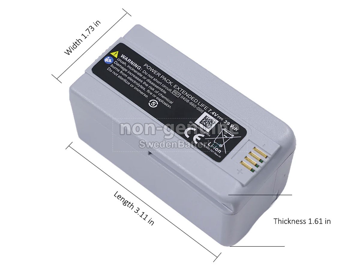 batteri till Stryker 0408-655-00