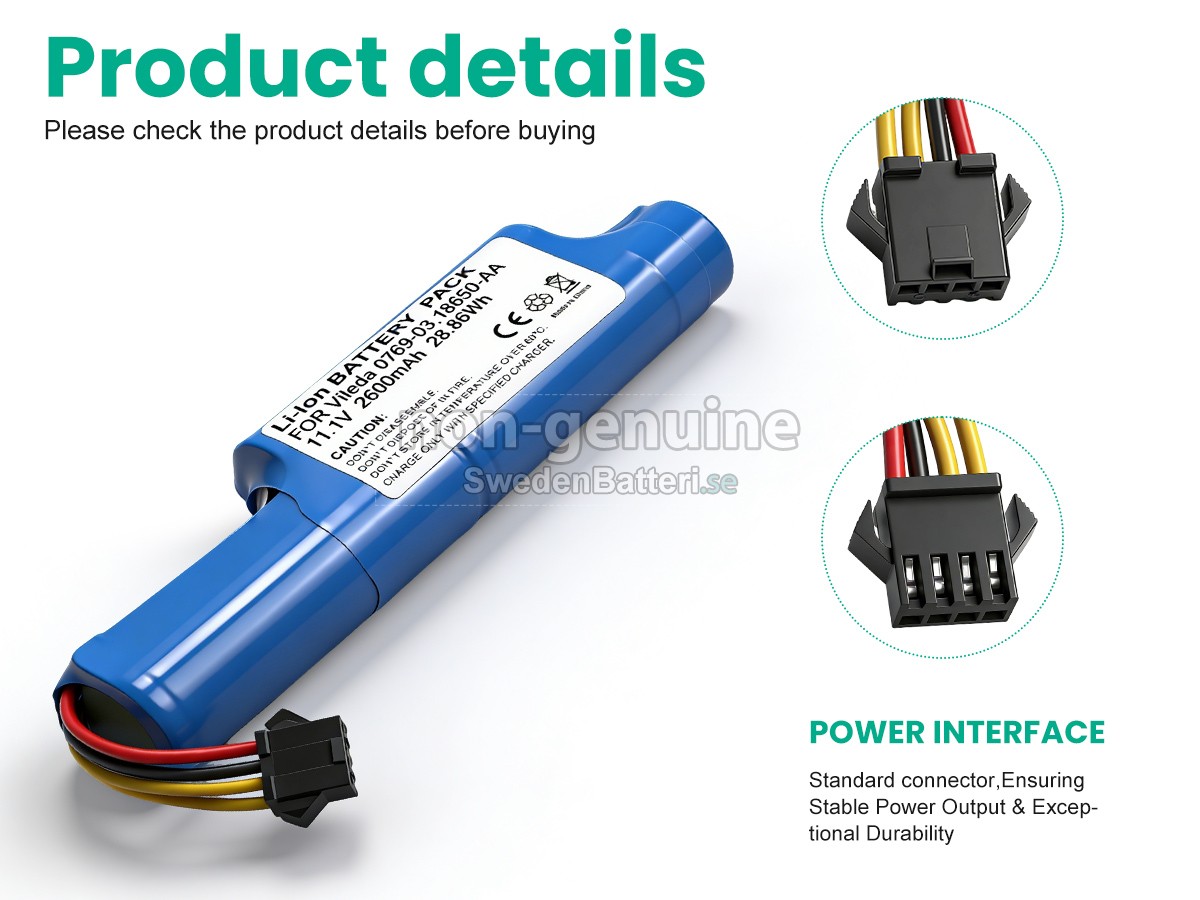 batteri till Vileda 0769-03