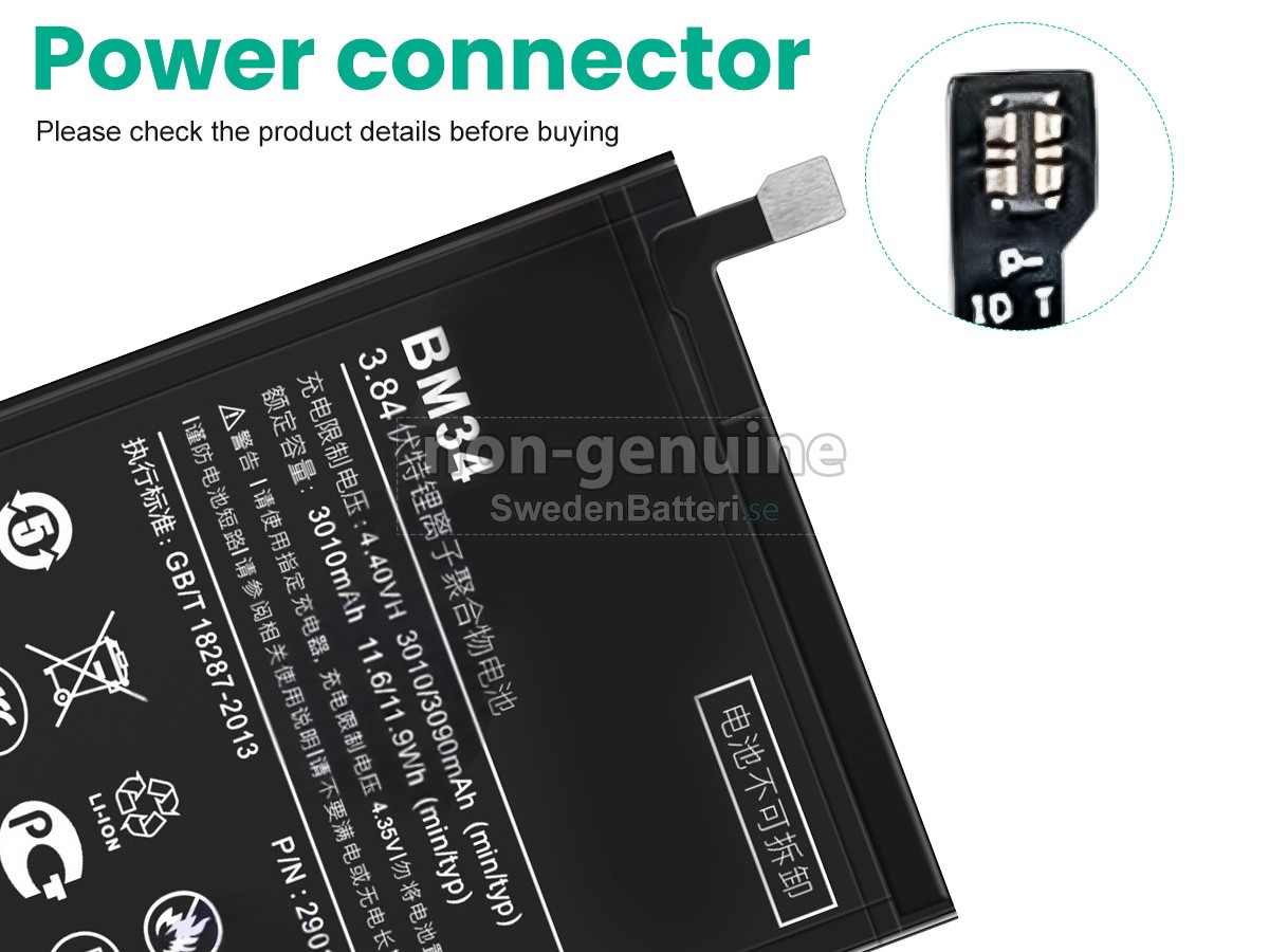 batteri till XiaoMi MI NOTE PRO