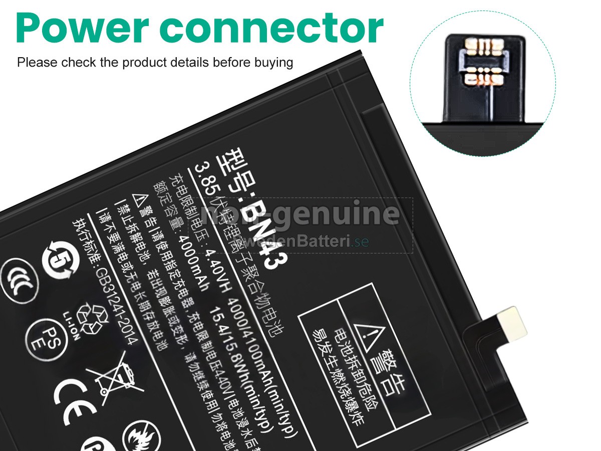 batteri till XiaoMi NOTE4X