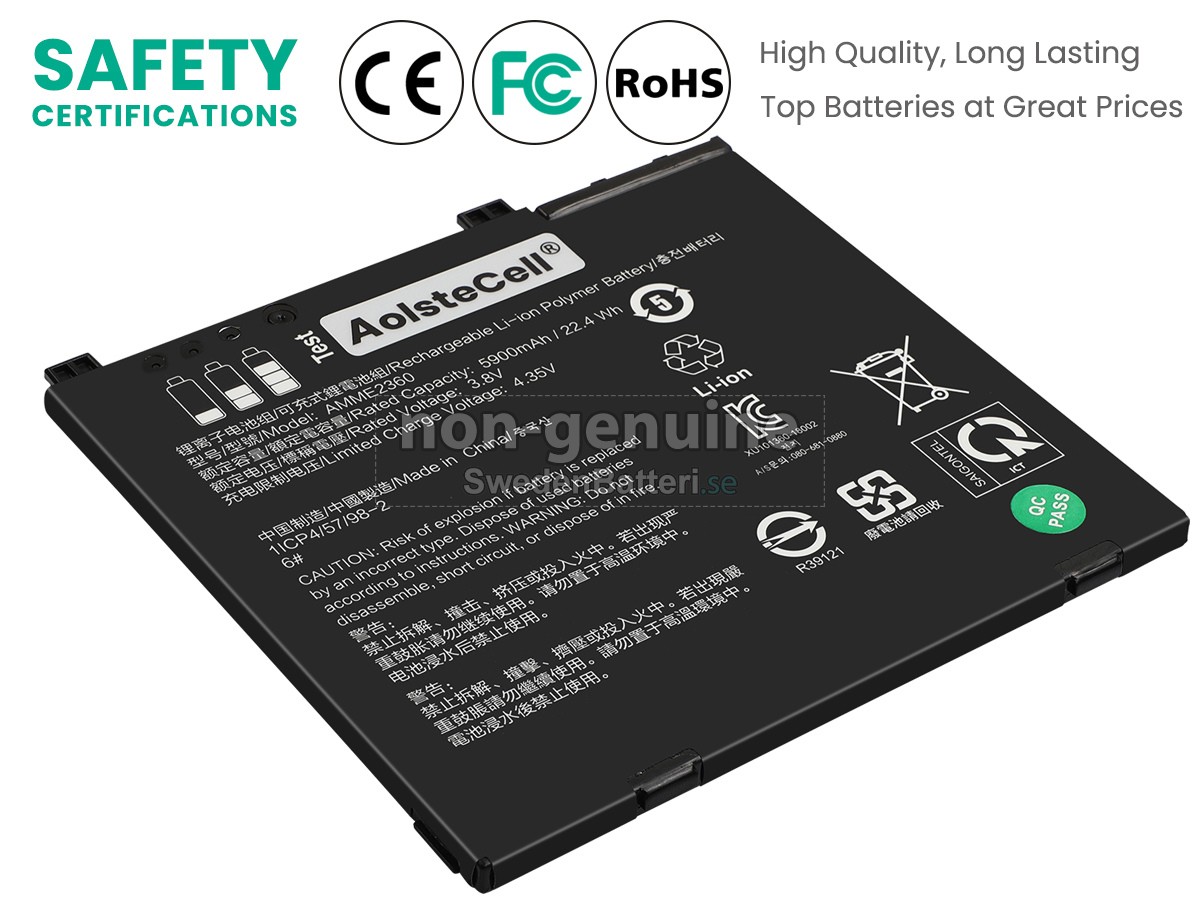 batteri till Zebra AMME2360(1ICP4/57/98-2)