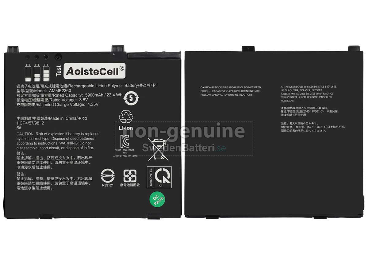 batteri till Zebra AMME2360(1ICP4/57/98-2)