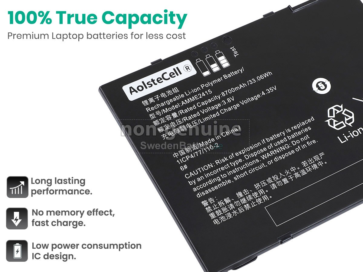 batteri till Zebra AMME2415(1ICP4/77/110-2)