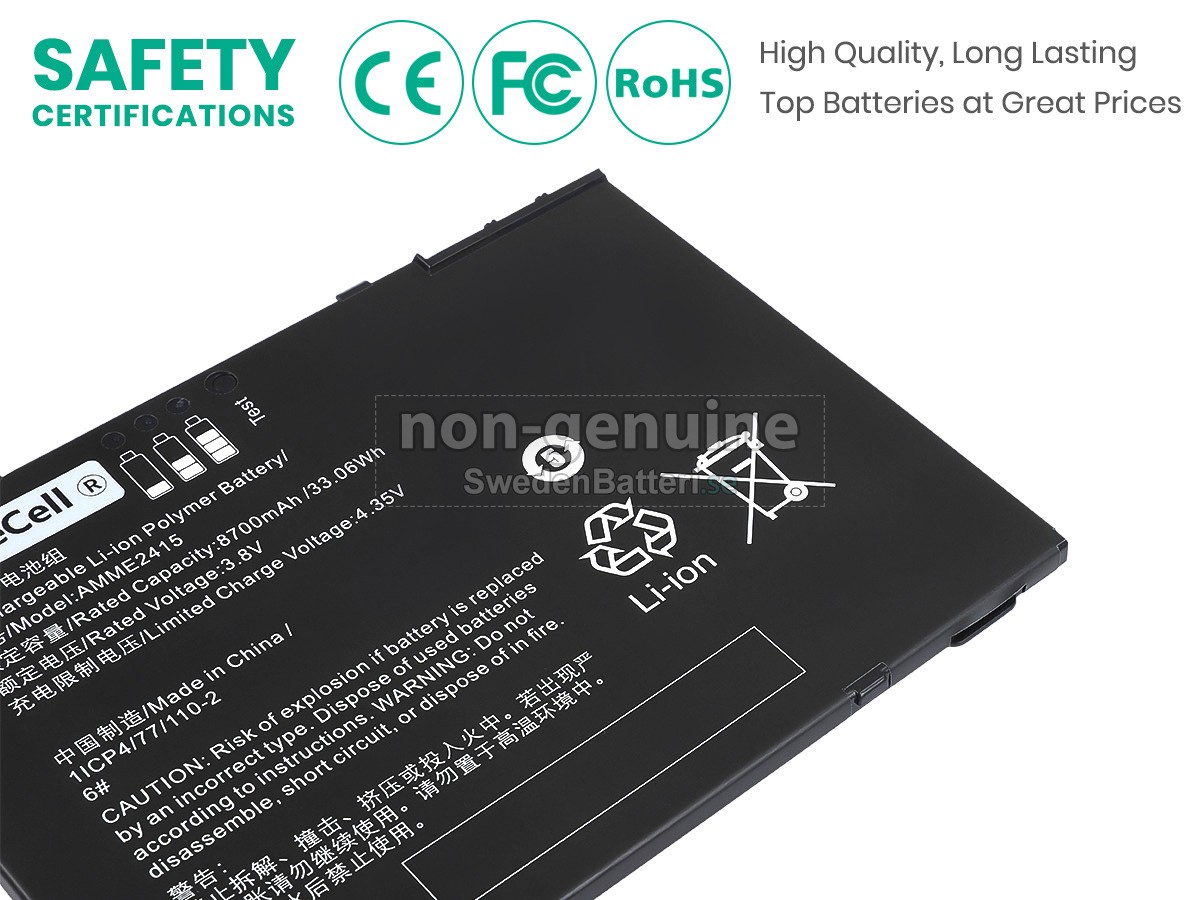 batteri till Zebra AMME2415(1ICP4/77/110-2)