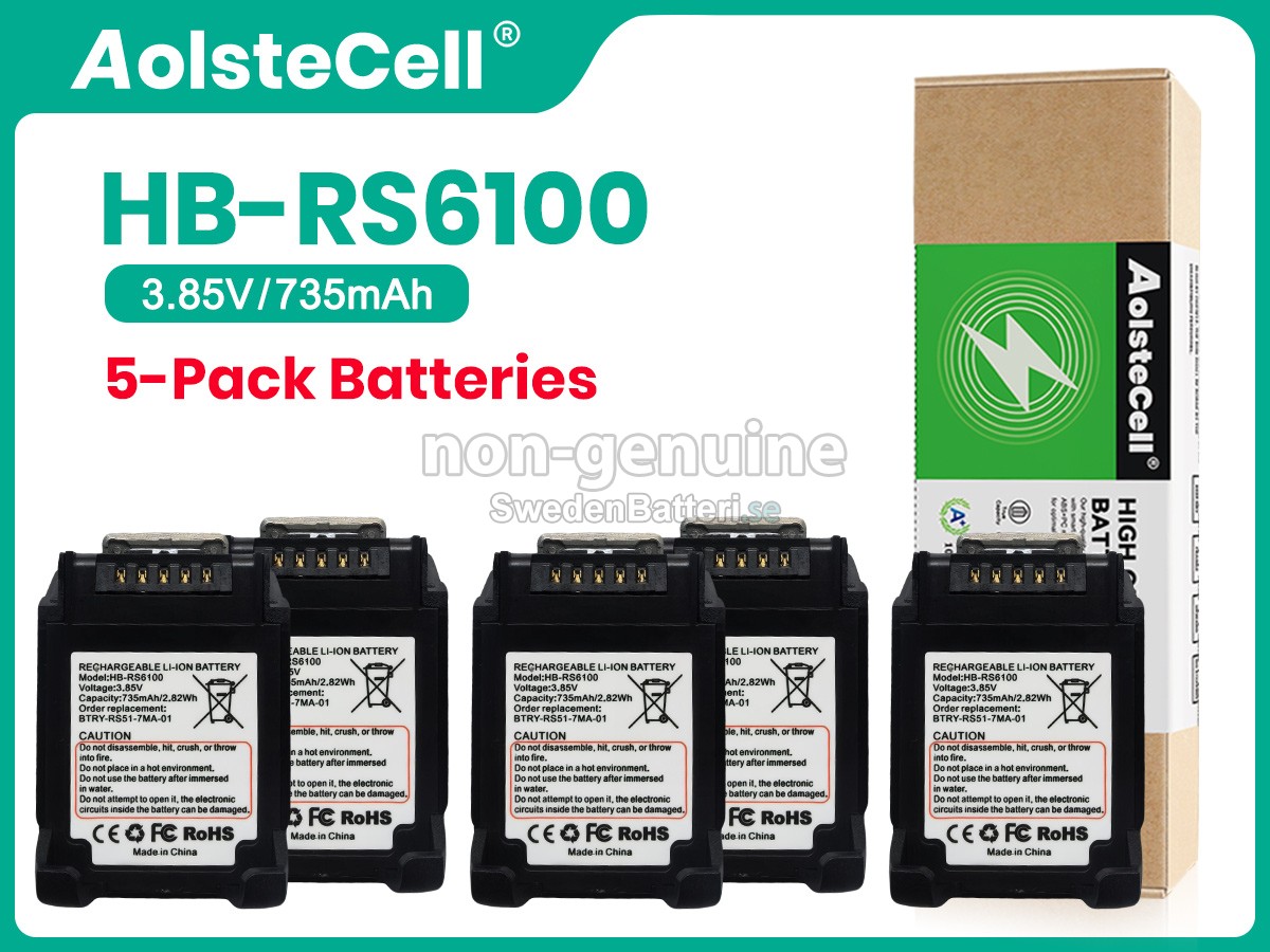 batteri till Zebra RS6100 BLUETOOTH RING SCANNER