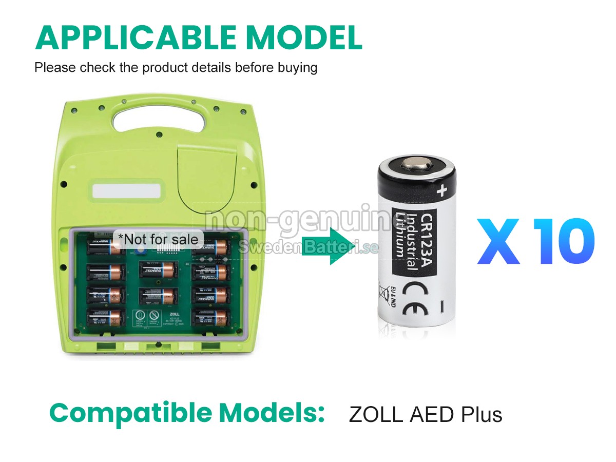 batteri till ZOLL AED PLUS