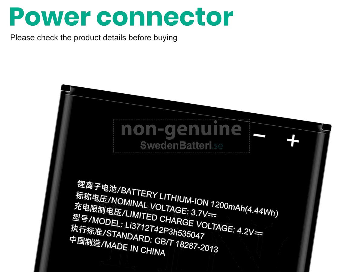 batteri till ZTE LI3712T42P3H535047